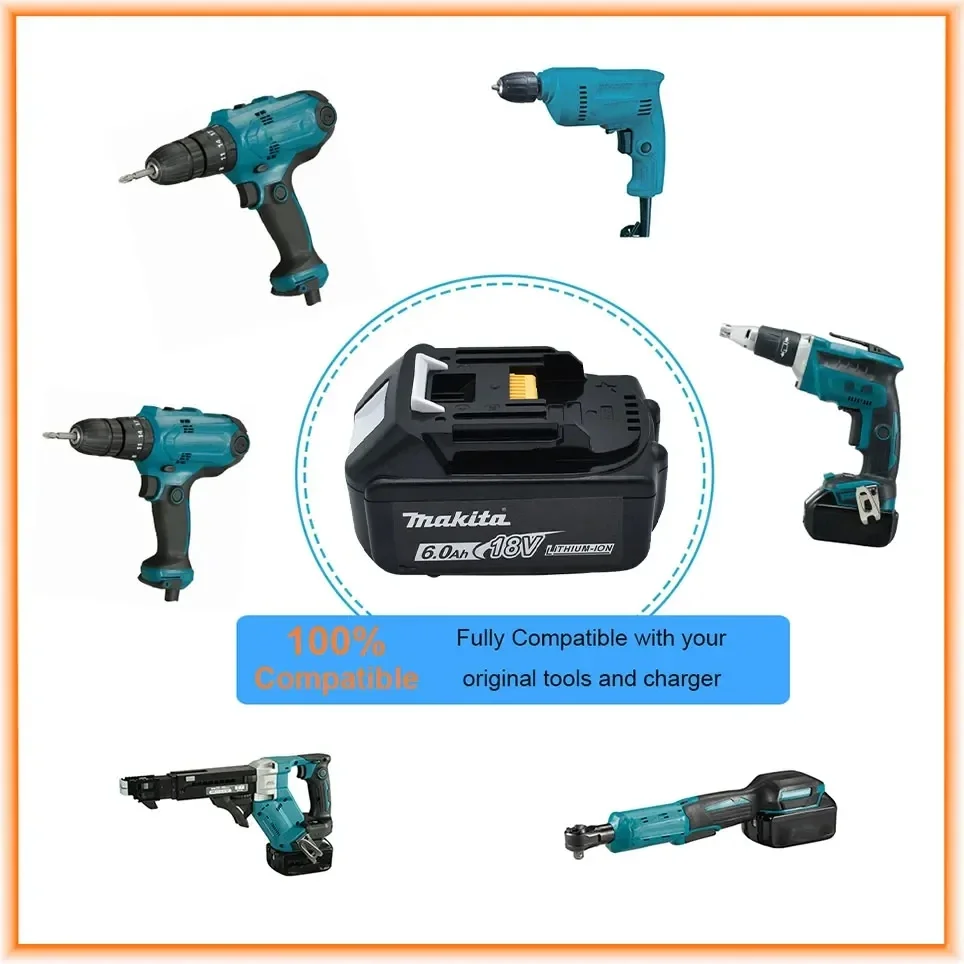 100% Original Makita 5.0Ah 18V Li-ion Battery Charger DC18RF BL1840 BL1830 BL1430 BL1440 DC18RC Charging Tool With USB Port