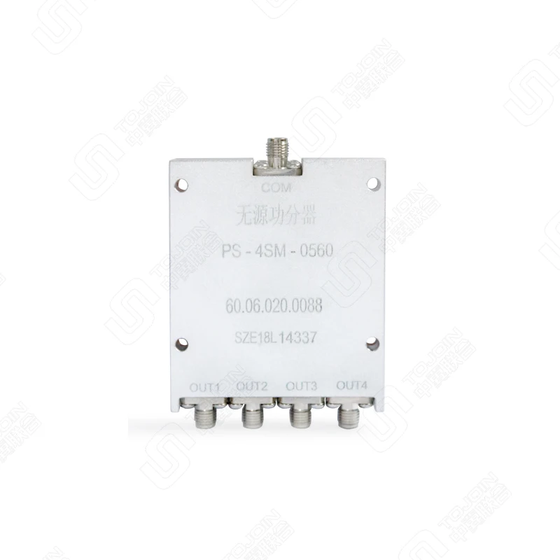 

TOJOIN 0.5-6GHz precision 4 way power splitter durable Power Divider for RF test PS-4SM-0560