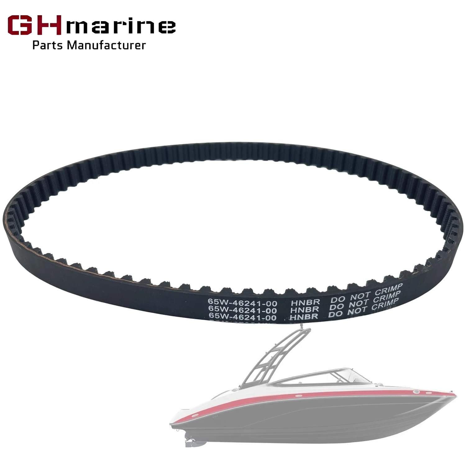 

65W-46241-00 Timing Belt for Yamaha 4-Stroke 25 30 40 HP Outboard Models Sierra 18-15135