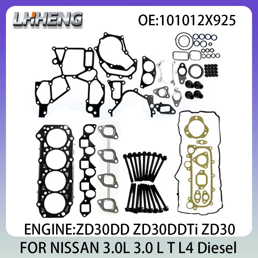 

Engine overhaul kit metal cylinder head bolts FOR NISSAN CARAVAN ELGRAND PATHFINDER PICK TERRANO 3.0L 3.0 L T L4 Diesel 99-12