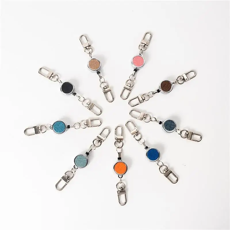 (BF06)ID Lanyard Key Ring Clip Name Tag Card Pull Chain Reel Badge Holder Breastplate Buckle Belt Reel Extendable Retractable