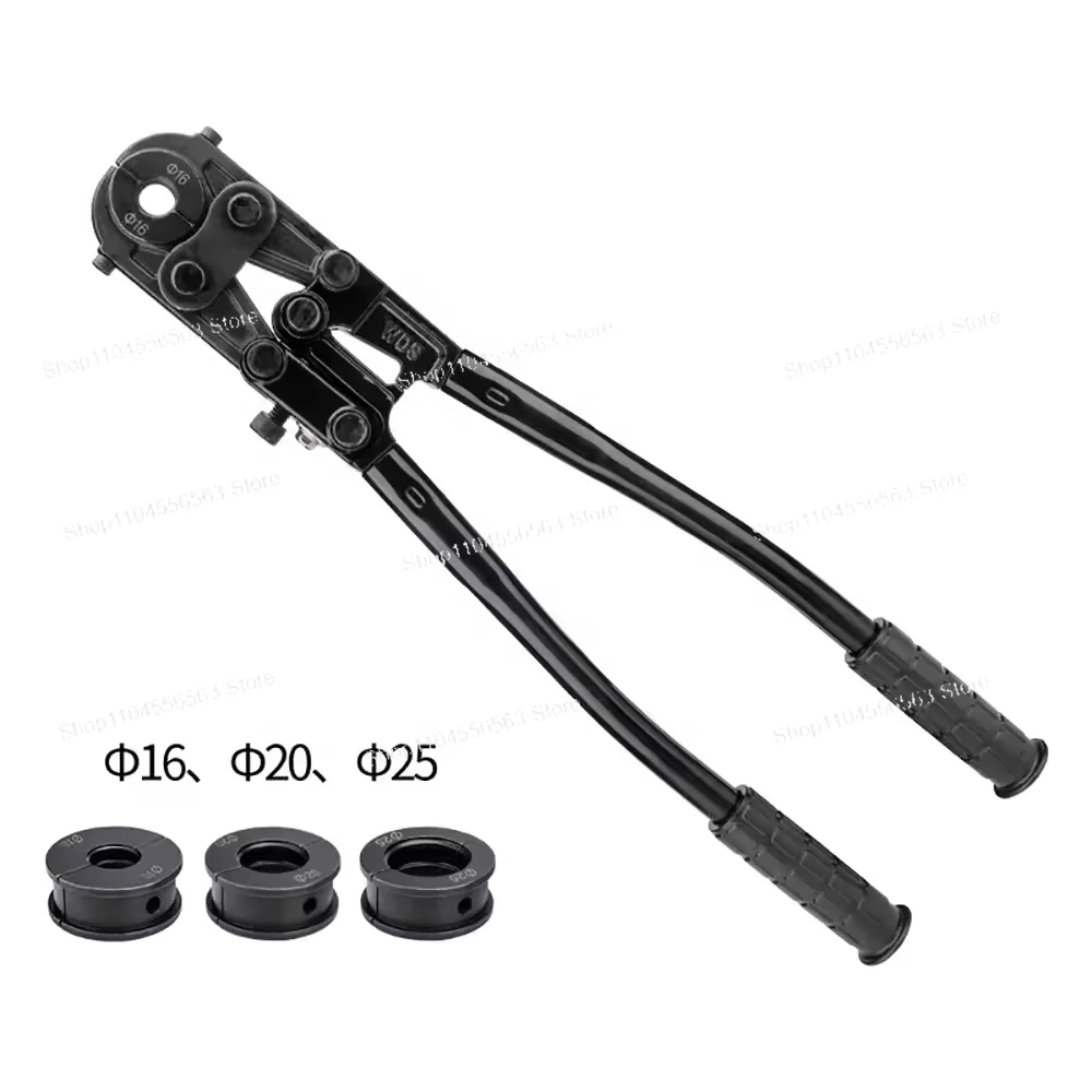 CW-1625 Stainless Steel Manual Crimping Tool for PEX and PB Pipe Connections, Plumbing and HVAC Installation Use