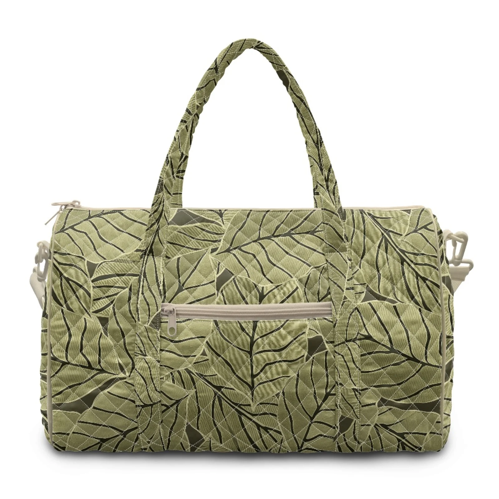 Coloranimal Leaf Pattern Large Capacity Quilted Duffle Bag for Backpacker Portable Travel Tote 2026 New
