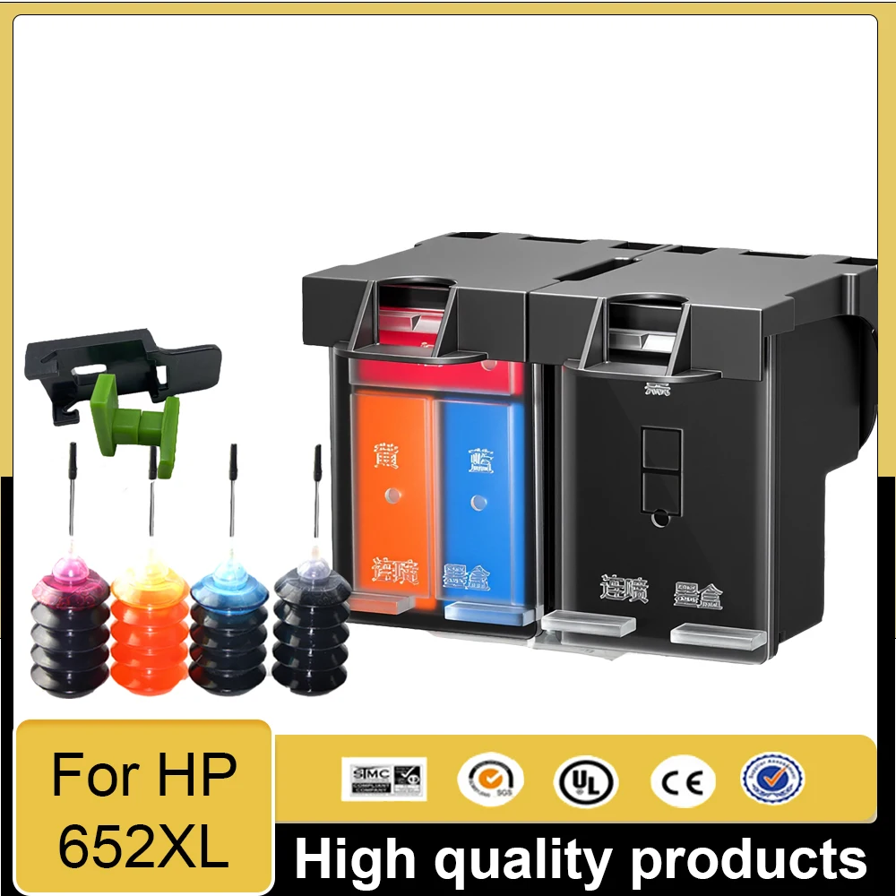 Vilaxh 652XL Ink Cartridge Replacement For HP 652 652 XL Compatible Deskjet 1115 1118 2135 2136 3635 3636 3835 4535 Printer