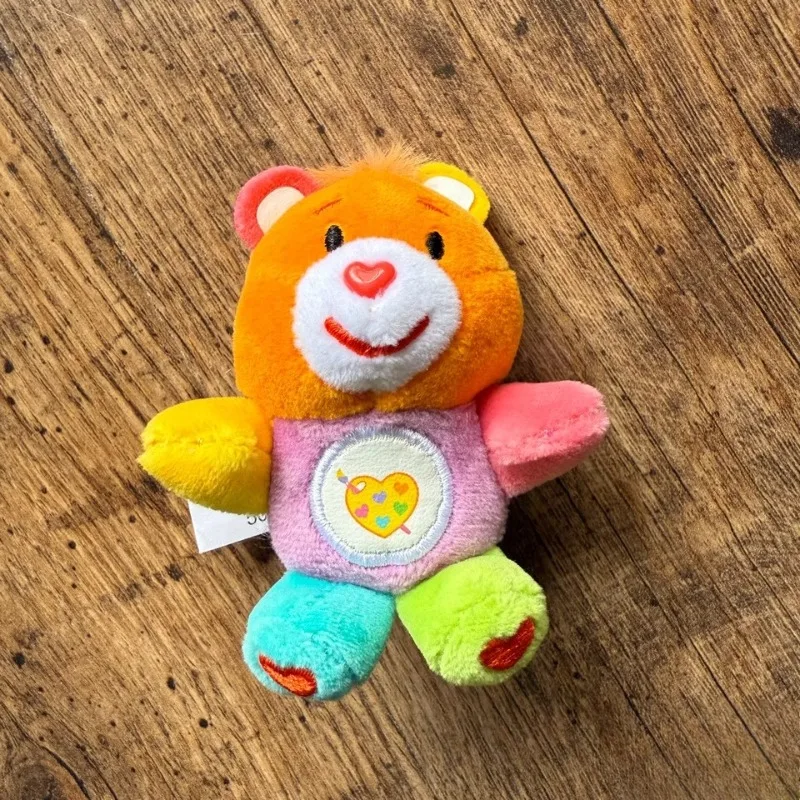 حقيقي مصغرة قوس قزح الدببة الأصفر الوردي الأرجواني الكرتون ألعاب من نسيج مخملي جامع طبعة محدودة 8 ~ 9 سنتيمتر