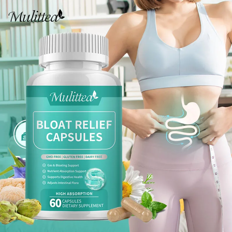 Mulittea Bloating Relief Capsules Support Intestinal Health And Help Relieve Gastric Discomfort And Restore Digestive Function