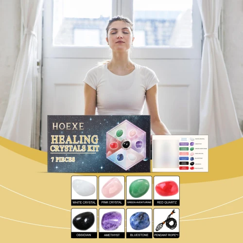 

Hoexe Rolling Stone Home Living Room Bedroom Interior Decoration Crystal Set