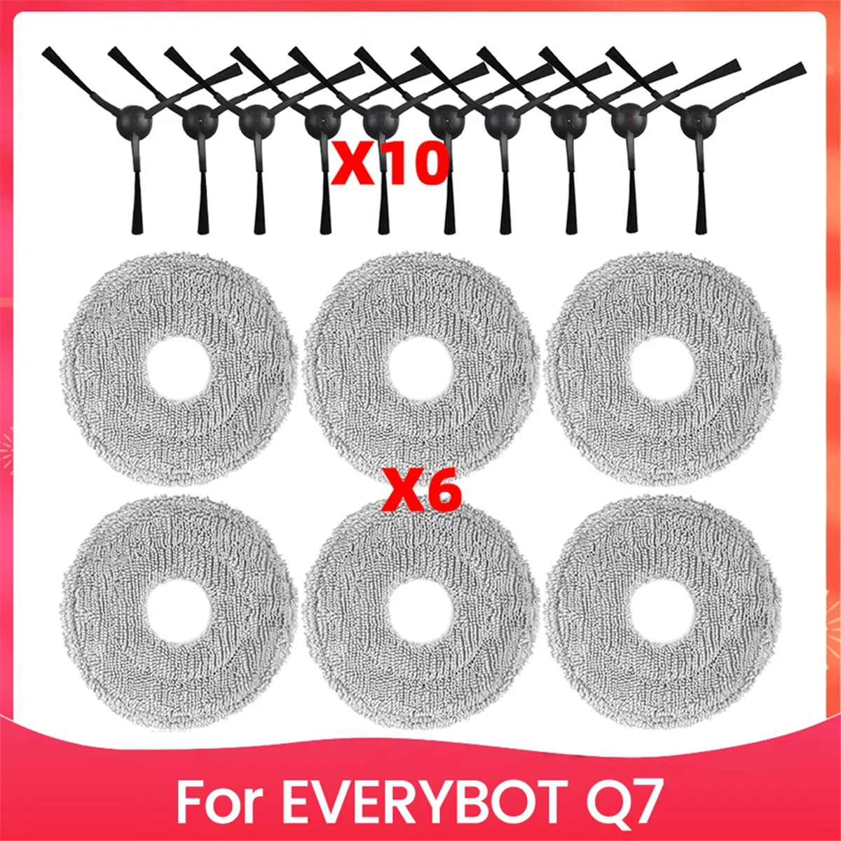 

A61I для EVERYBOT Q7 вакуумные детали, тканевая швабра, сменные аксессуары для боковой щетки