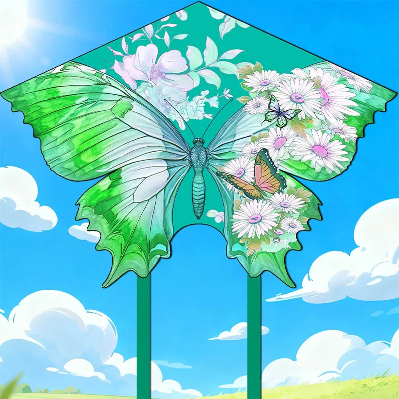 

Beautiful Large Butterfly Kite 1 Tail for Children Adults Easy to Launch Fun Games Beach Outdoor Sports