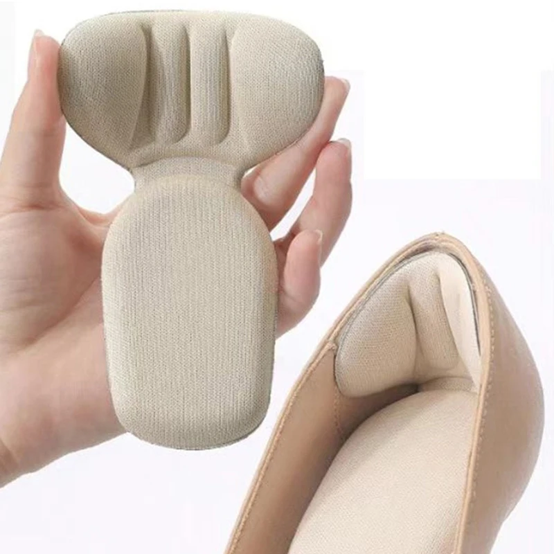 

5 Pairs Beige Of Stylish Heel Savers - Durable Adjustable Heel Pad With Non-slip Stabilizer, Comfortable Insoles And Instant Hal
