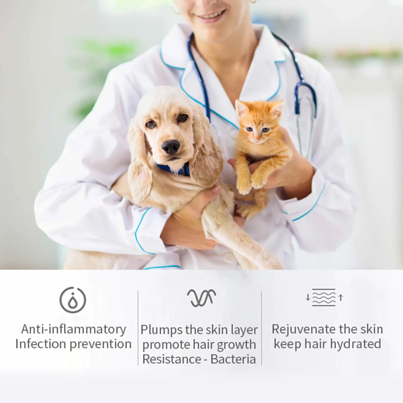 Pet Skin Care Liquid Coat Moisturizing Conditioner Fur Nourishing Skin Repair Promote Hair Growth Anti Itch Dog Hair Care Serum