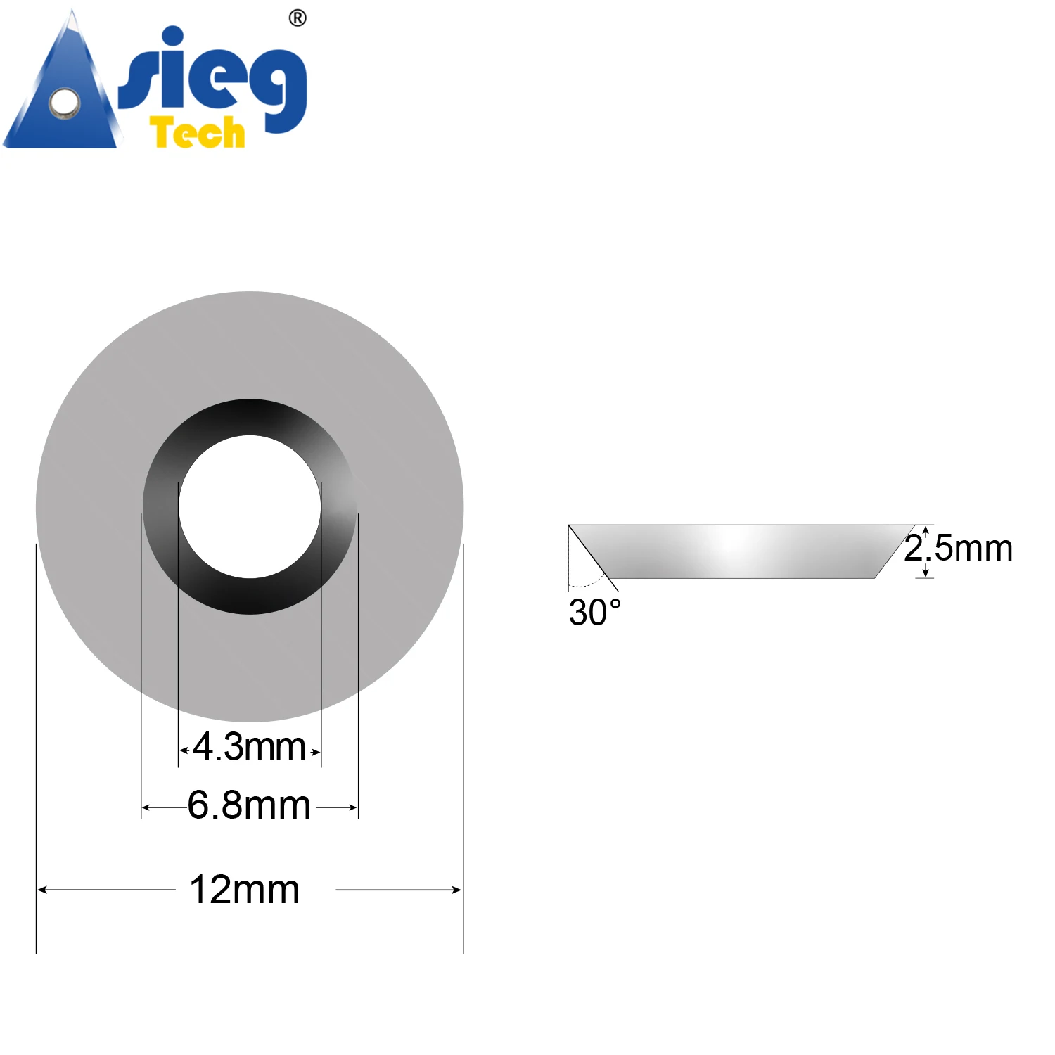 Utensili per tornitura del legno taglierina per inserti in metallo duro da 12mm scalpello per tornio per legno per tornio per la lavorazione del