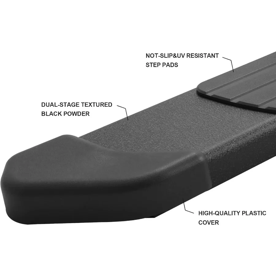 6.5 لوحات الجري تاكوما المتوافقة مع 2024-2026 تويوتا تاكوما كابينة مزدوجة 4 أبواب كاملة الحجم قضبان خطوات سوداء خطوات جانبية تأتي