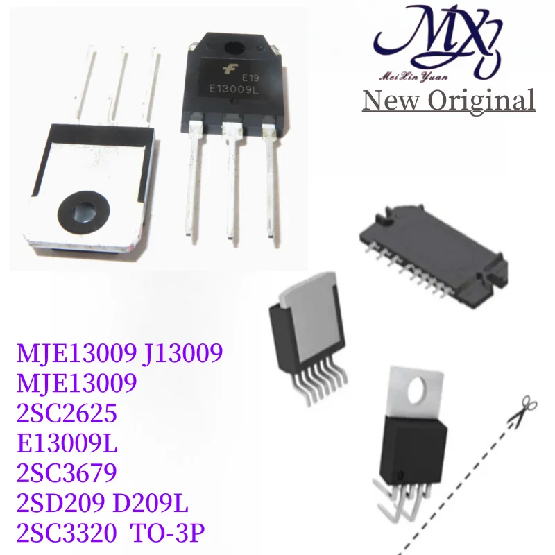 MXY 10 Uds Transistor 13009 J13009 MJE13009 2SC2625 E13009L 2SC3679 2SD209 D209L 3320 MJE13009L E13009 TO-3P