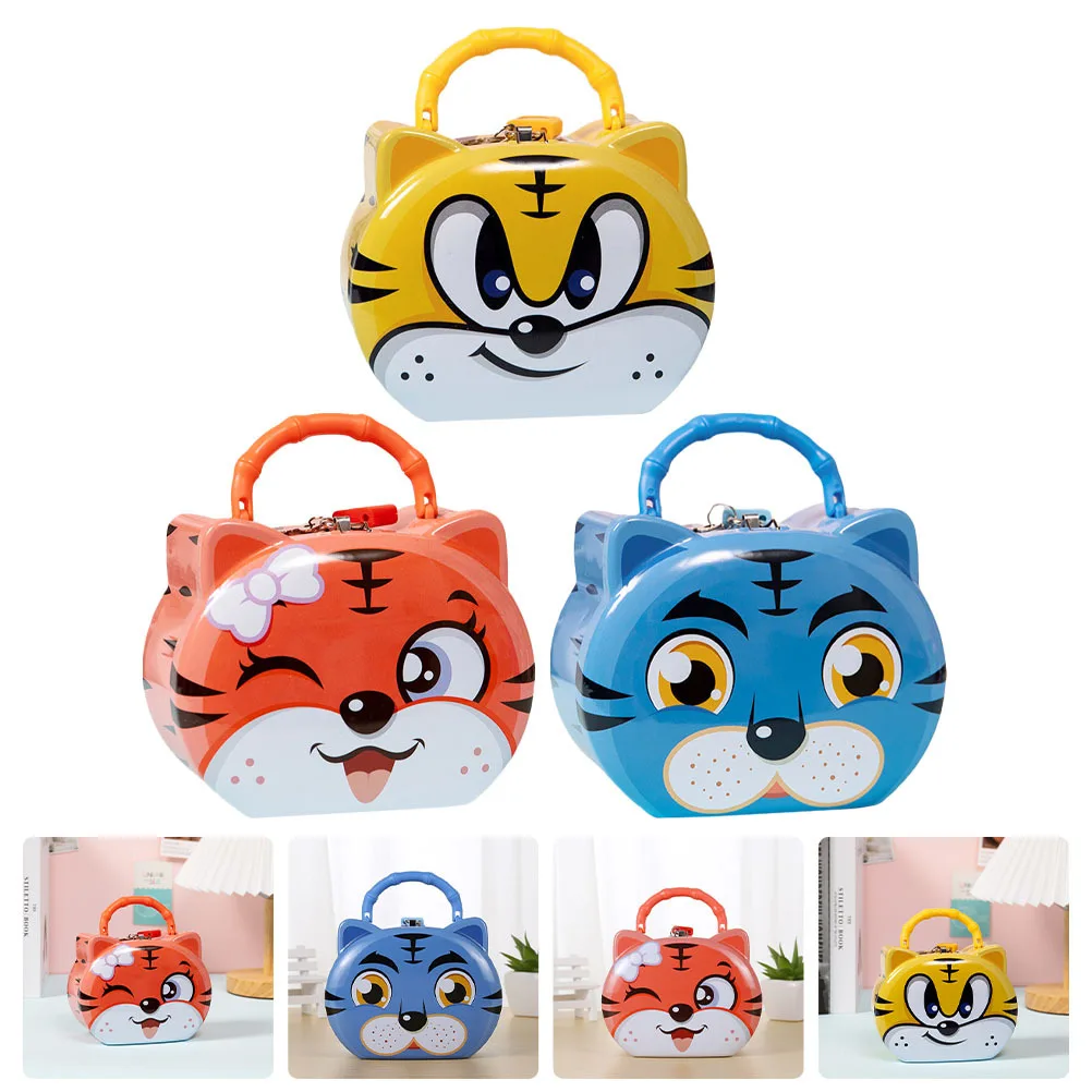 3 قطع من جرة التوفير المزخرفة، حافظة نقود رائعة، حاوية تخزين العملات المعدنية المتينة، هدية عملية لصندوق المال لغرفة نوم الأطفال