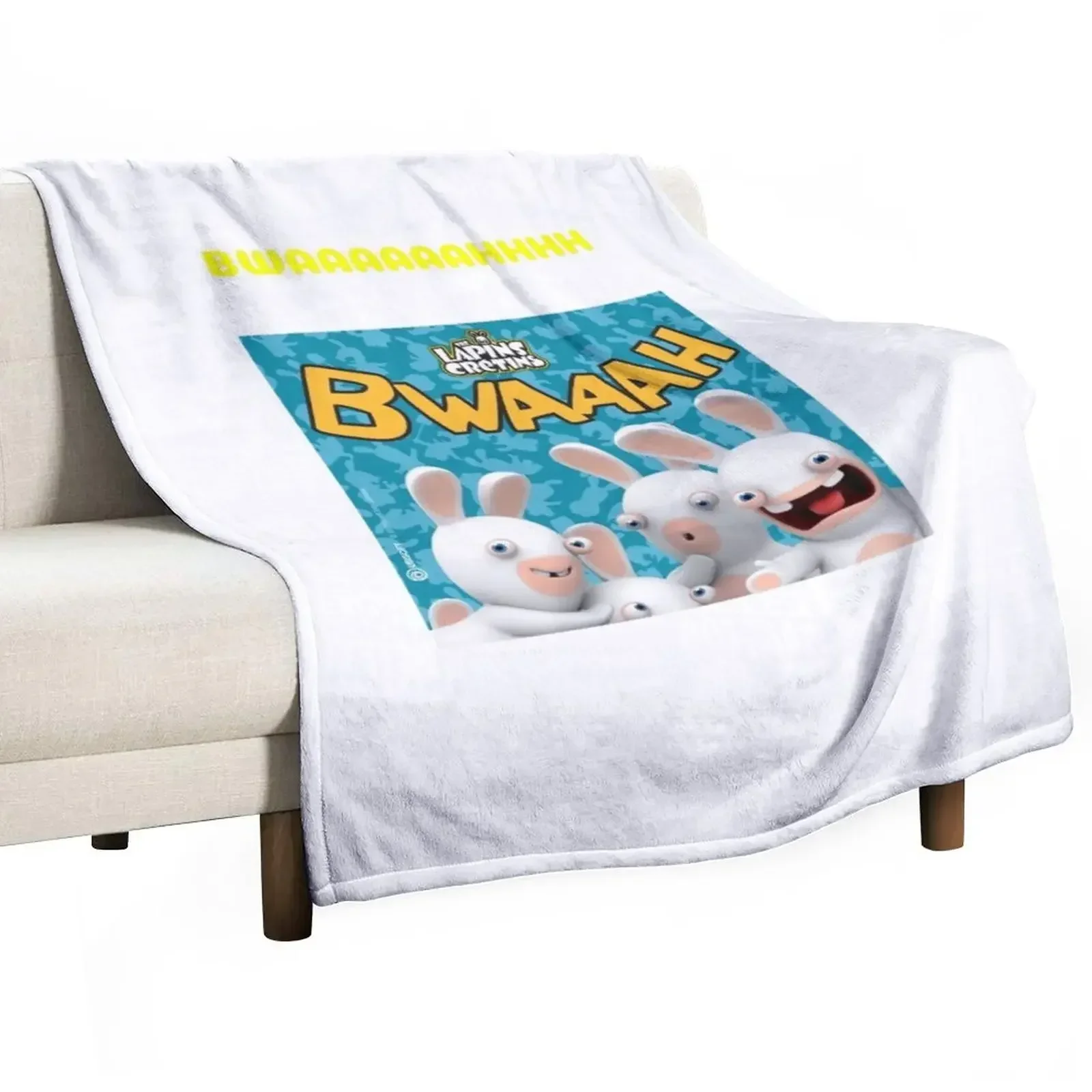 The lapins cretins Throw Blanket Flannel Bed Large wednesday Blankets