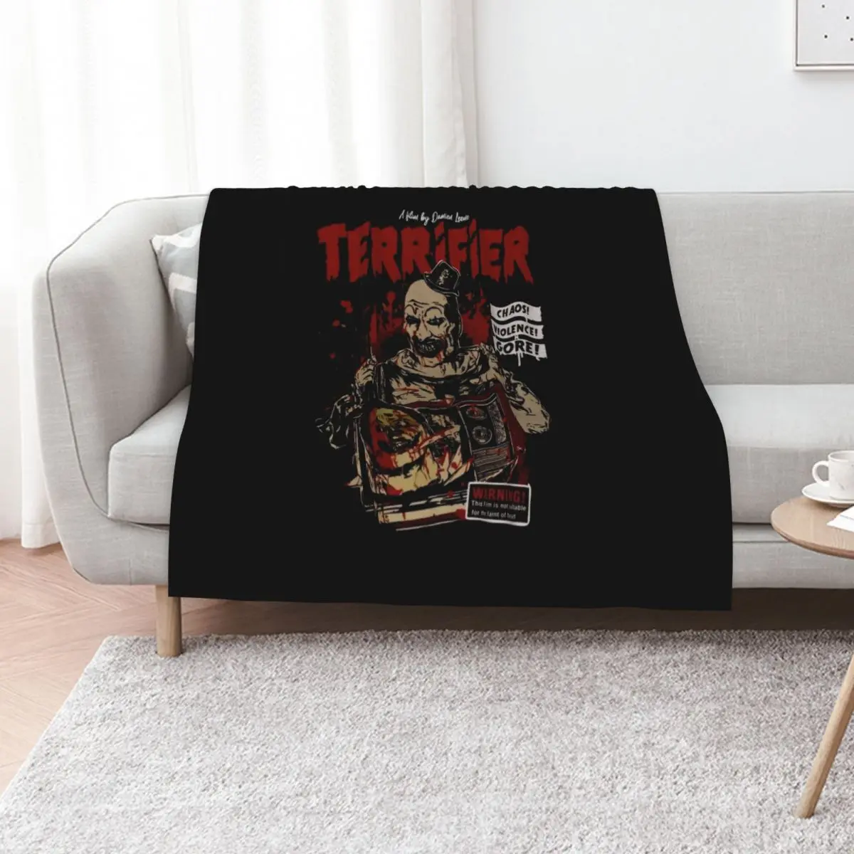 Terrifier Movie Halloween Throw Blanket Heavy Sofa Throw Flannels Luxury Designer Picnic Blankets Sofas Of Decoration Blankets