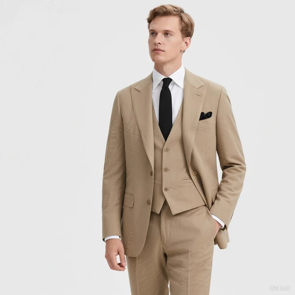 

Мужской однотонный приталенный пиджак с 3 пуговицами и пиковыми лацканами, жилет для курения, деловой костюм, комплект для свадьбы Terno