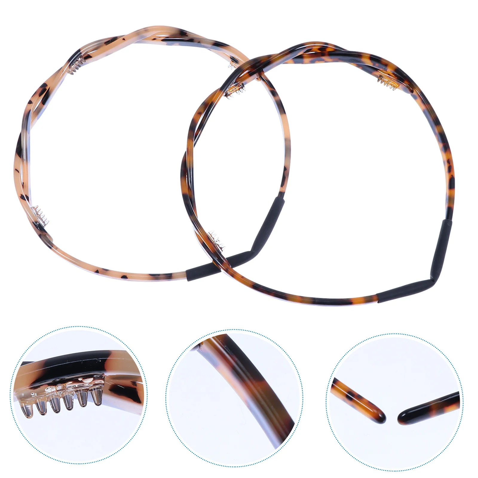 

2Pcs Fashion Hair Hoops Women's Simple Acrylic Headband with Teeth Non-Slip Hair Accessories Delicate Workmanship for Family
