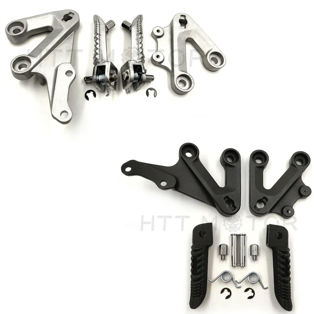 Foot Pegs Footrest Bracket Set Front for Suzuki GSXR1000 2003-2004 GSX-R 1000 Silver Free Shipping Motorcycle Parts