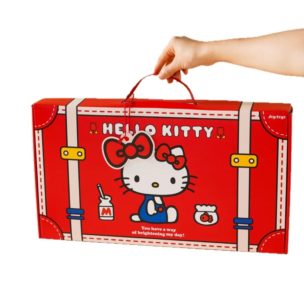 Genuine Hello Kitty Hand Account Stationery Gift Box Journal Notebook Sticky Note File Bag Sticker Set Cute Desk Decor