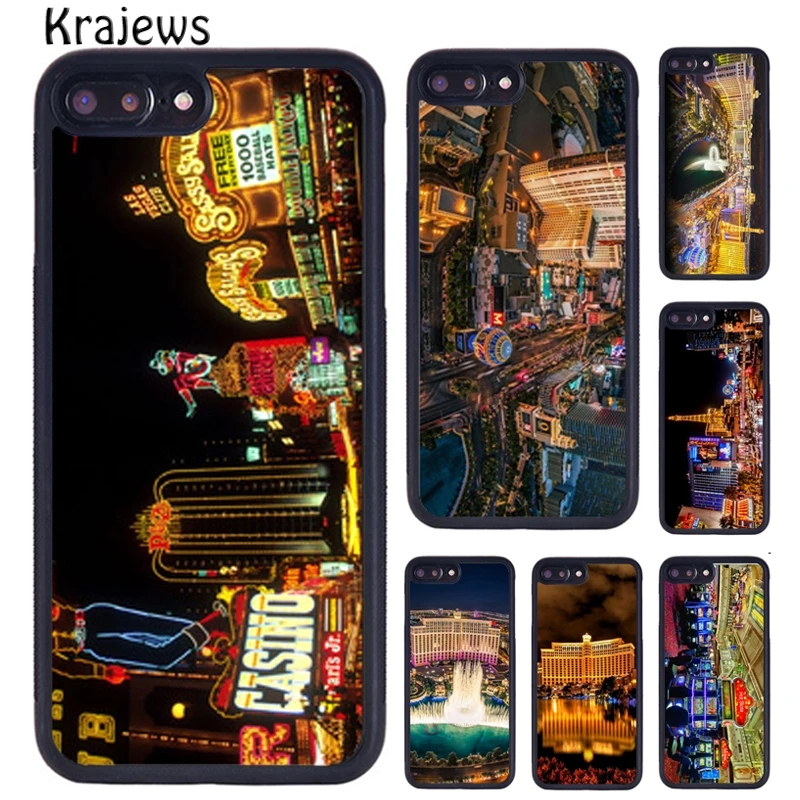 Krajews LAS VEGAS NEVADA CASINO USA  Phone Case For iPhone 16 15 14 XR XS 11 12 mini 13 Pro MAX Plus cover coque