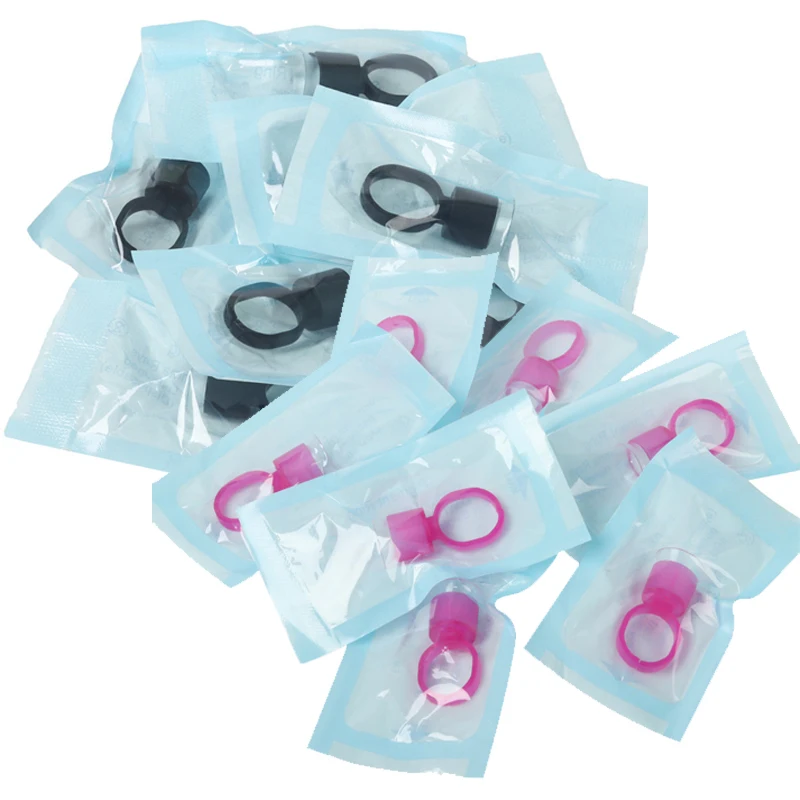 10pcs/ 50pcs Tattoo Paint Eyelash Glue Cup Tattoo Accesories Eyelash Glue Cup Tray Makeup Tools Eyelash Extension Accessories