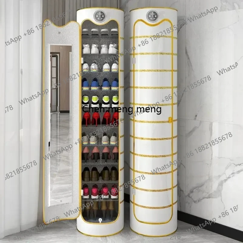 

Rotatable Shoe Cabinet 360° Home Storage Shoe Rack High Cylindrical Shoe Cabinet Entrance Furniture
