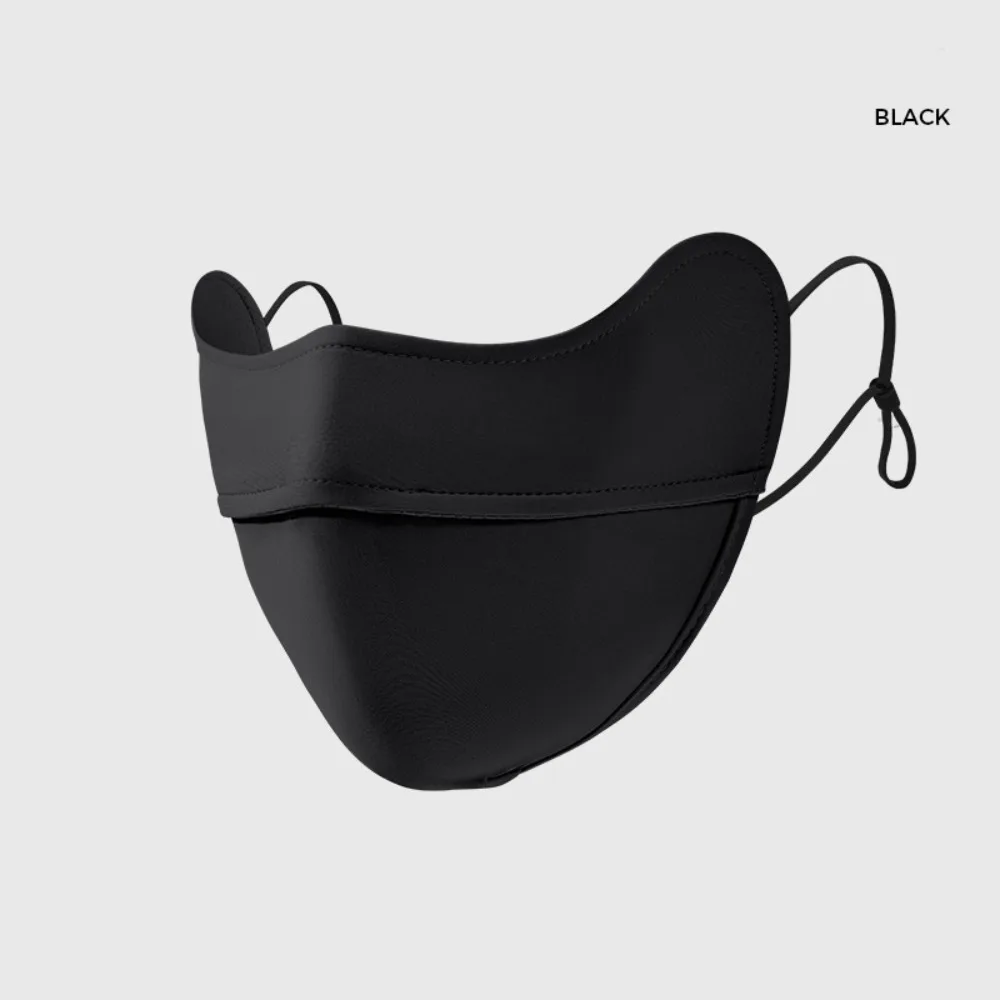 

Солнцезащитный шарф для лица, ледяная шелковая солнцезащитная маска, дышащая нейлоновая летняя крышка для лица, защита от ультрафиолета, однотонная маска для лица Gini для верховой езды