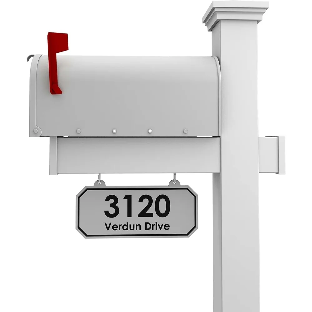 Das Jackson Complete Briefkastensystem – Vinyl/PVC-Post (einschließlich Briefkasten), dekorative Briefkastenauflösung