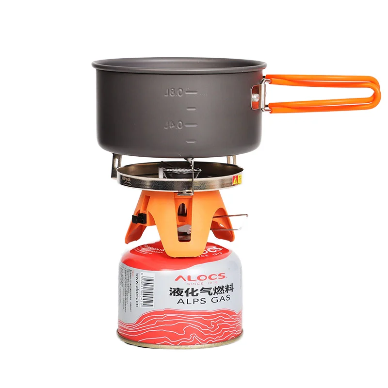موقد تخييم معدني محمول للسفر والتخييم في الهواء الطلق، موقد يدوي من الفولاذ المقاوم للصدأ والألومنيوم مع خيارات وقود البيوتان والبروبان