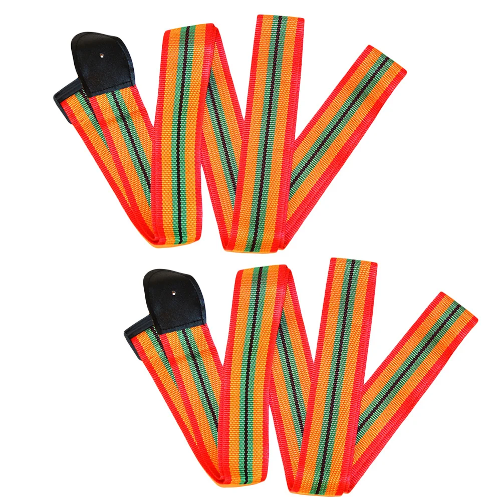 

2pcs African Drum Strap Adjustable Colorful Nylon Drum Shoulder Waist Belt Portable Tambourine Strip