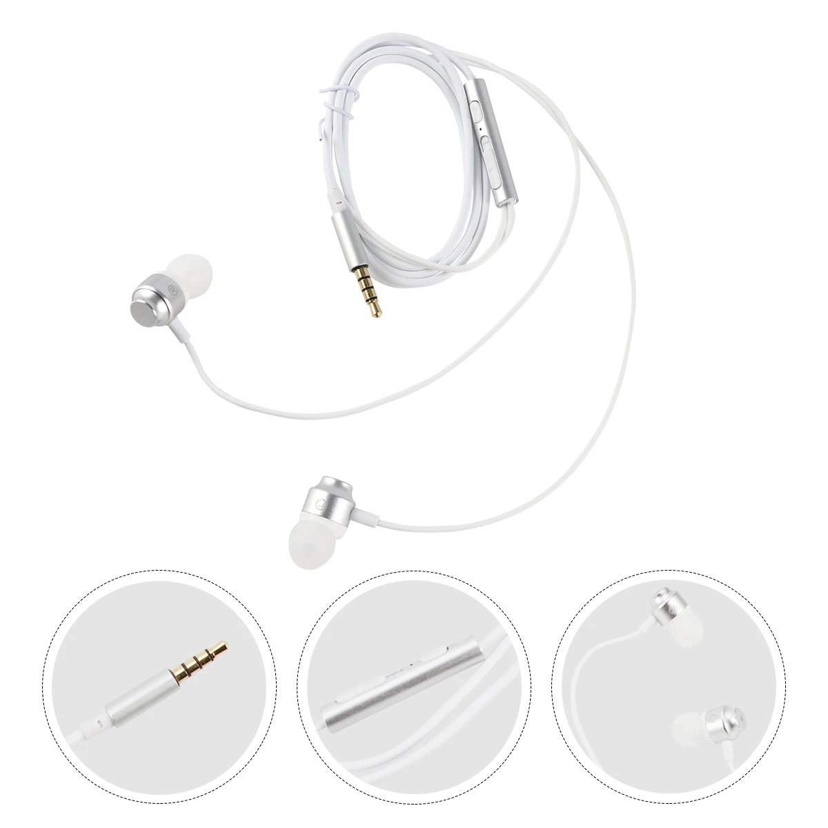 

In Ear Headphones Wired Earbuds Ergonomic Soft Silicone Excellent Bass Universal Compatibility Laptop Tablet PCs