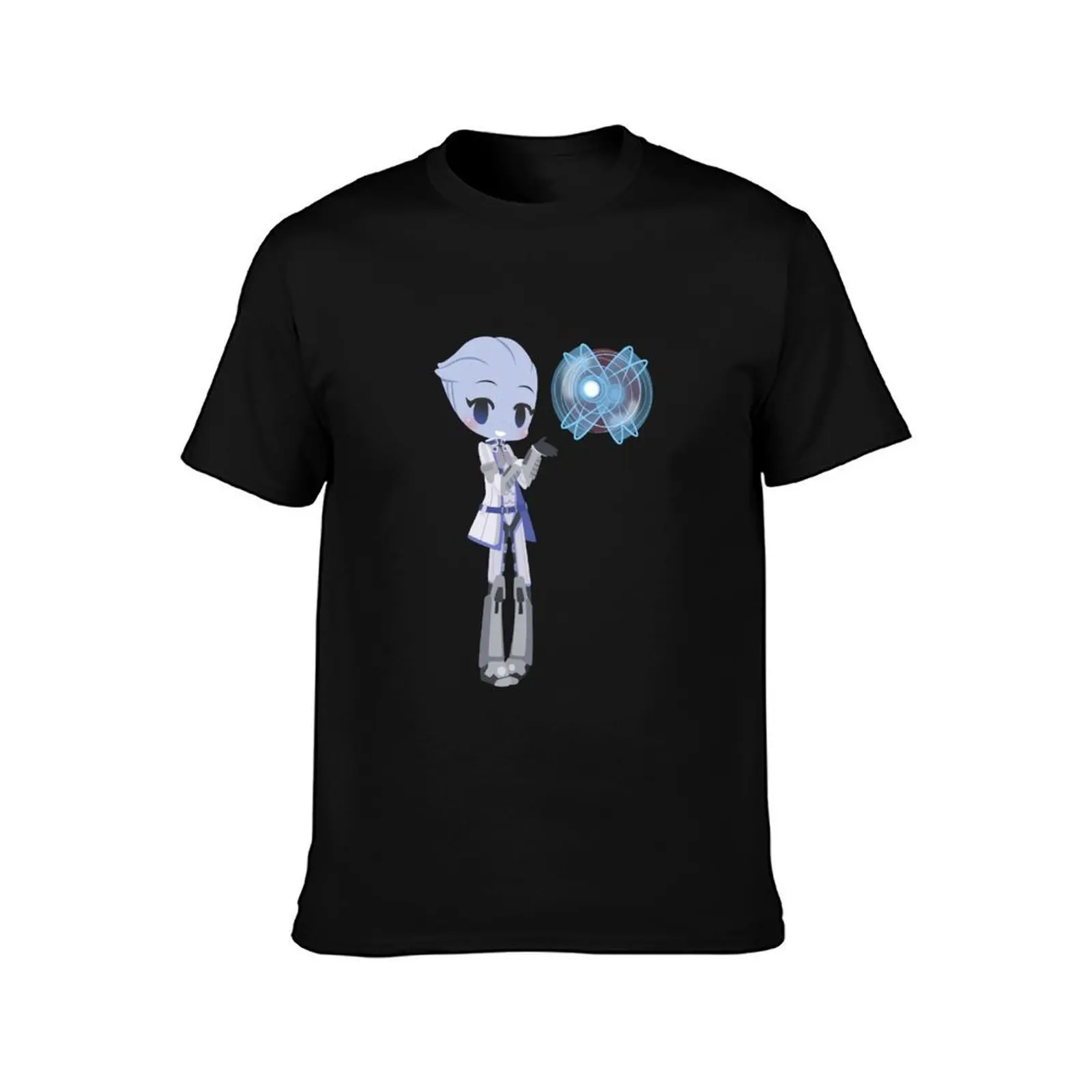 Mass Effect - Liara T-Shirt, Summer Casual Cotton Tee, Oversized Streetwear Tops, Vintage Graphic Print, Loose Fit Short Sleeve