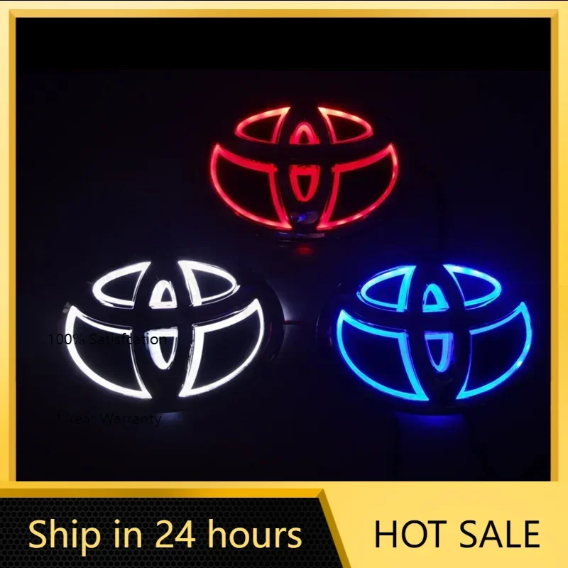 

Крышки ступицы 5D светодиодный эмблем для Toyota Corolla Camry RAV4 Highlander Yaris Vios Crown Prius Передняя решетка и задний багажник автомобиля Acce