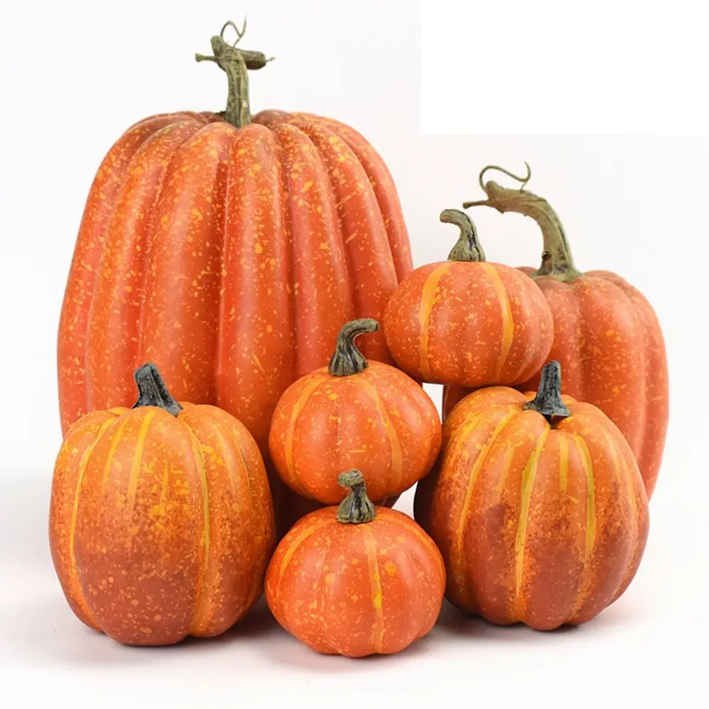 

Harvest Fall DIY Craft Thanksgiving Home Artificial Pumpkin Simulation Pumpkin Model Halloween Decoration Fake Vegetable