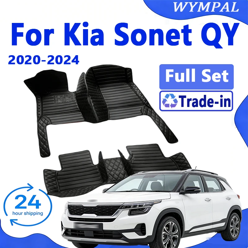

Автомобильные коврики для Kia Sonet QY 2020 2021 2022 2023 2024 5saet, водонепроницаемые коврики, автомобильные матовые коврики, автомобильные аксессуары