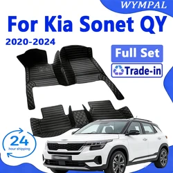 Car Floor Mats For Kia Sonet QY 2020 2021 2022 2023 2024 5saet Water Proof Rugs Car Matt Tapetes Para Automovil Car Accessories