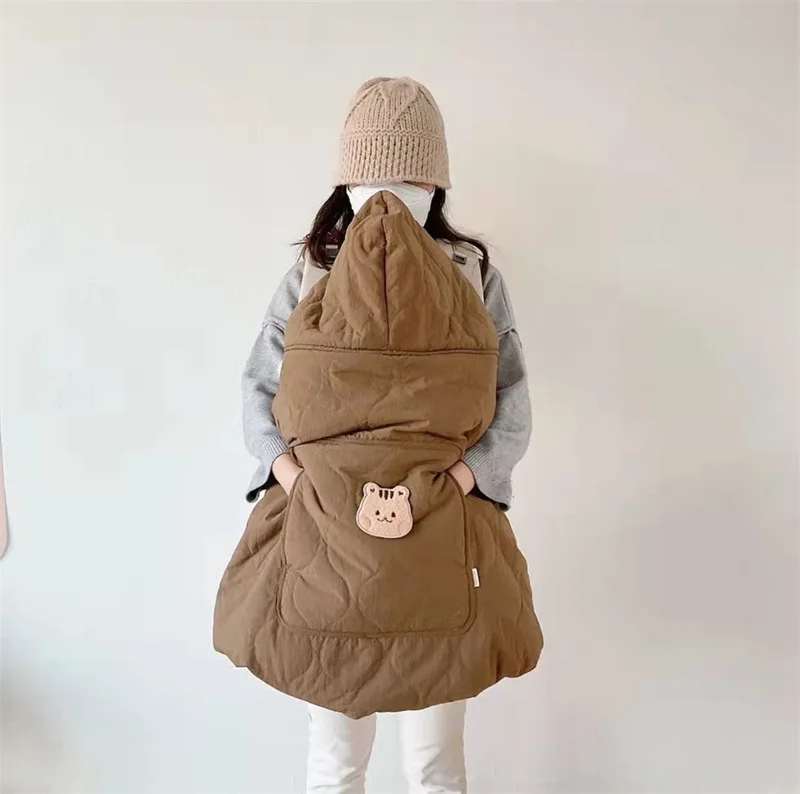 Winter Stroller Blanket Baby Cloak Newborn Windproof Trolley Cover Blanket Baby Carrier Waist Stool Warm Thicken Stroller Cover