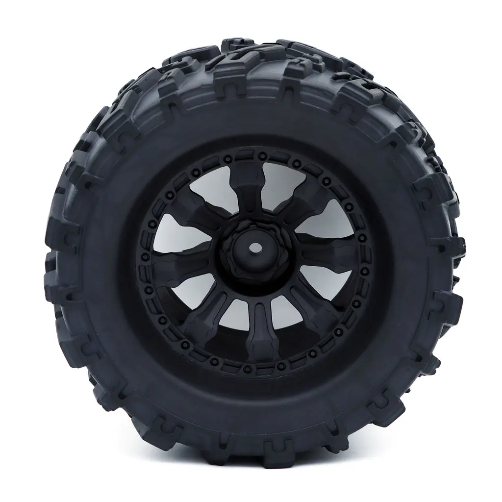 4pcs 120mm 125mm Rubber Tires 1/10 RC Monster Truck Tires and Wheel Rims 12mm Hex For RC Crawler Trxs Himoto HSP HPI Redcat