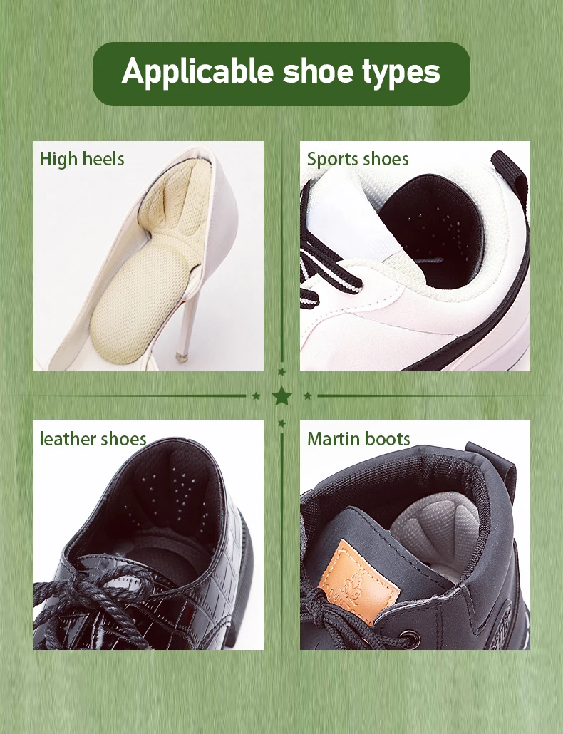 Zwei-in-eins-Schwamm-Fersenaufkleber, Schmerzlinderung, T-förmiger Schuh, Fußpflege, Polster, Müßiggänger, Turnschuhe, hohe Absätze – Detail 8