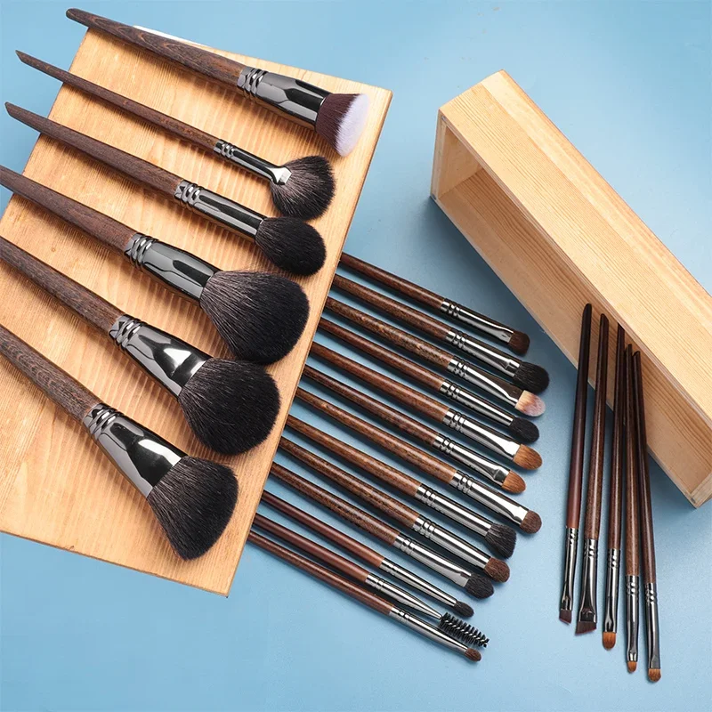 OVW Makeup Brushes Set 24pcs Natural Goat Hair Powder Foundation Contour Blending Eyeshadow Eyeliner Makeup Tools maquillaje