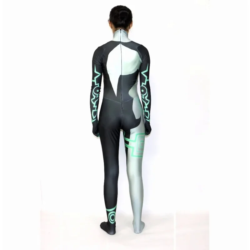 Woman Fantasia Twilight Princess Cosplay Costume Ladies Midna Zentai Jumpsuit Costume Monkey Halloween Carnival BodySuit