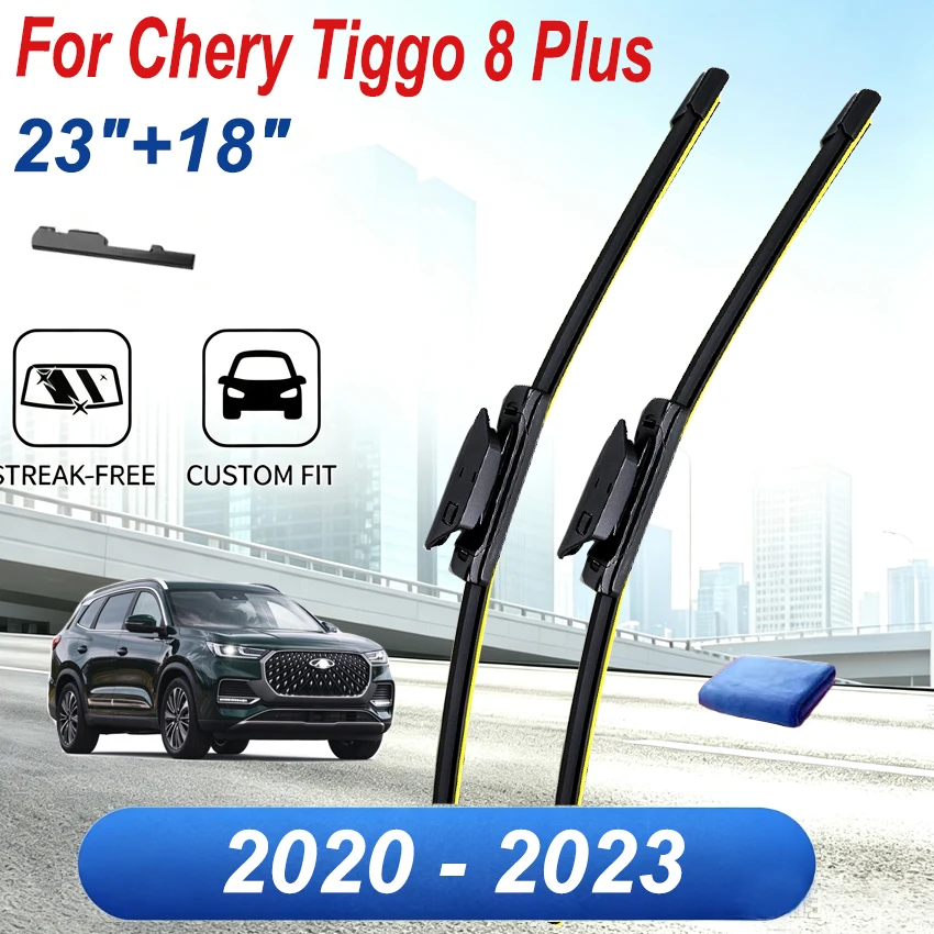 For Chery Tiggo 8 Plus 8 Pro 2020 2023 Car Wiper Blade Front Windscreen Windshield Wipers Blades Auto Accessories 23"+18"