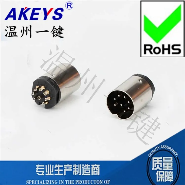 DSCT-8-07f-s Large Keyboard plug S Terminal 8-pin MIDI 8-core DIN Socket Male