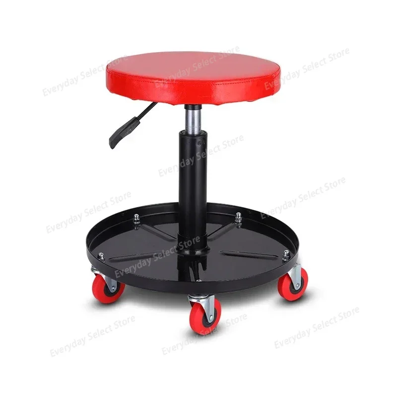 Adjustable Liftable Rolling‑Workshop‑Seat Kit, Five‑Wheel Mobile Instrument for Auto‑Repair Workshop Practical‑Service Usage