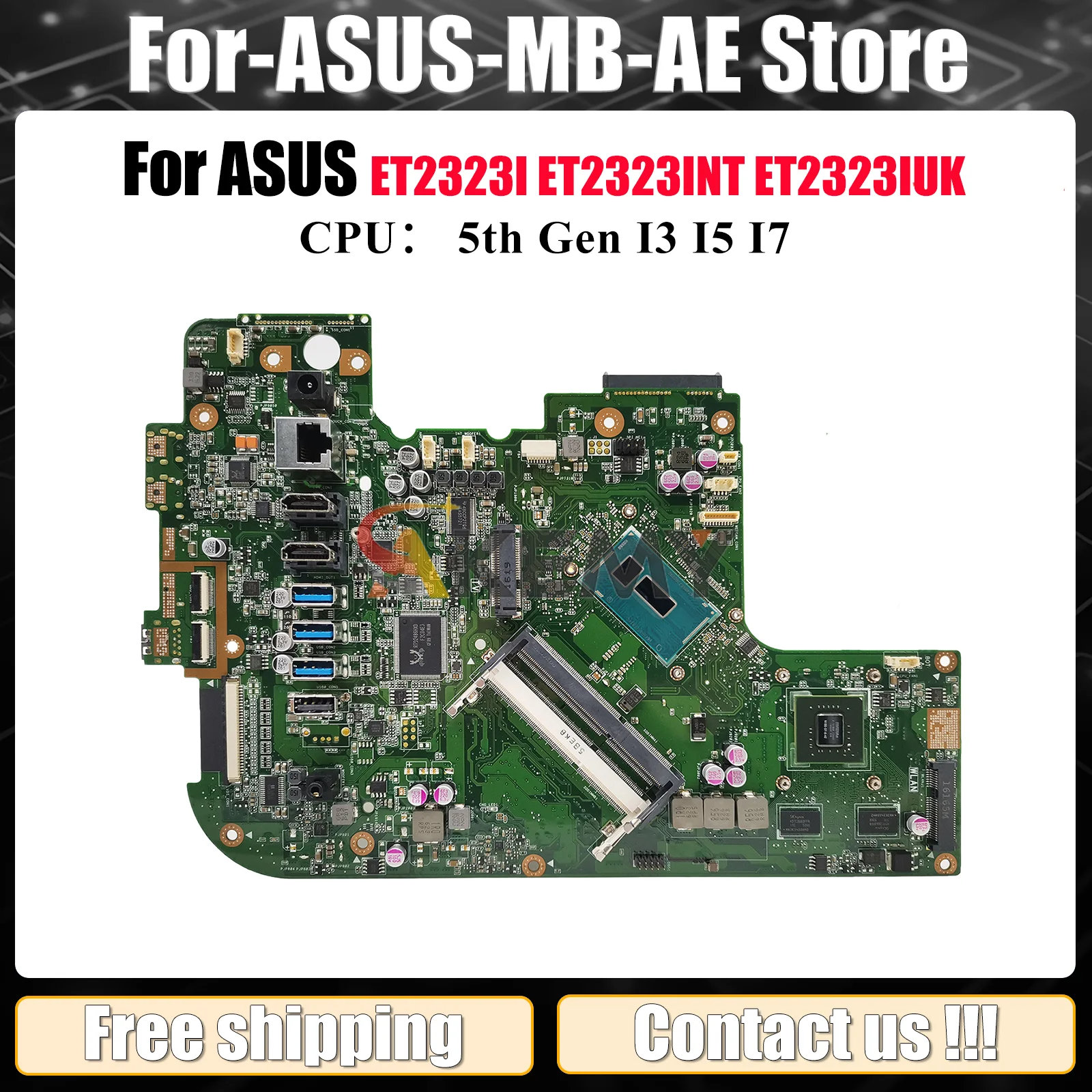 

ET2323I Материнская плата для ноутбука ASUS AIO ET2323INT ET2323 ET2323IUK ET2323IUT Материнская плата с процессором I3 I5 I7 100% тестирование ОК быстрая доставка