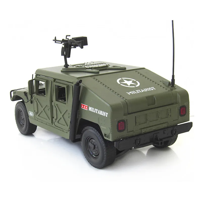 Modèle de voiture moulé sous pression, véhicule tactique, voiture blindée militaire, modèle en alliage avec LED 7 portes ouvertes, jouet de Collection de loisirs, 1/18