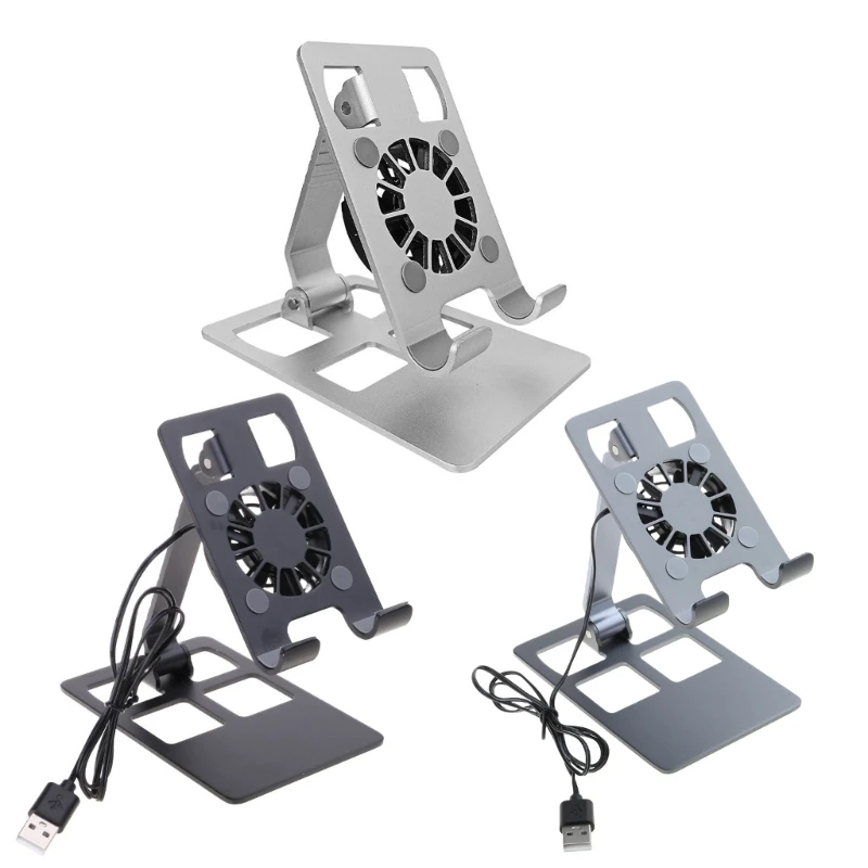 Phone Tablet Holder and Cooling Fan Quiet Cooling Pad Radiator Foldable Stand Dropship