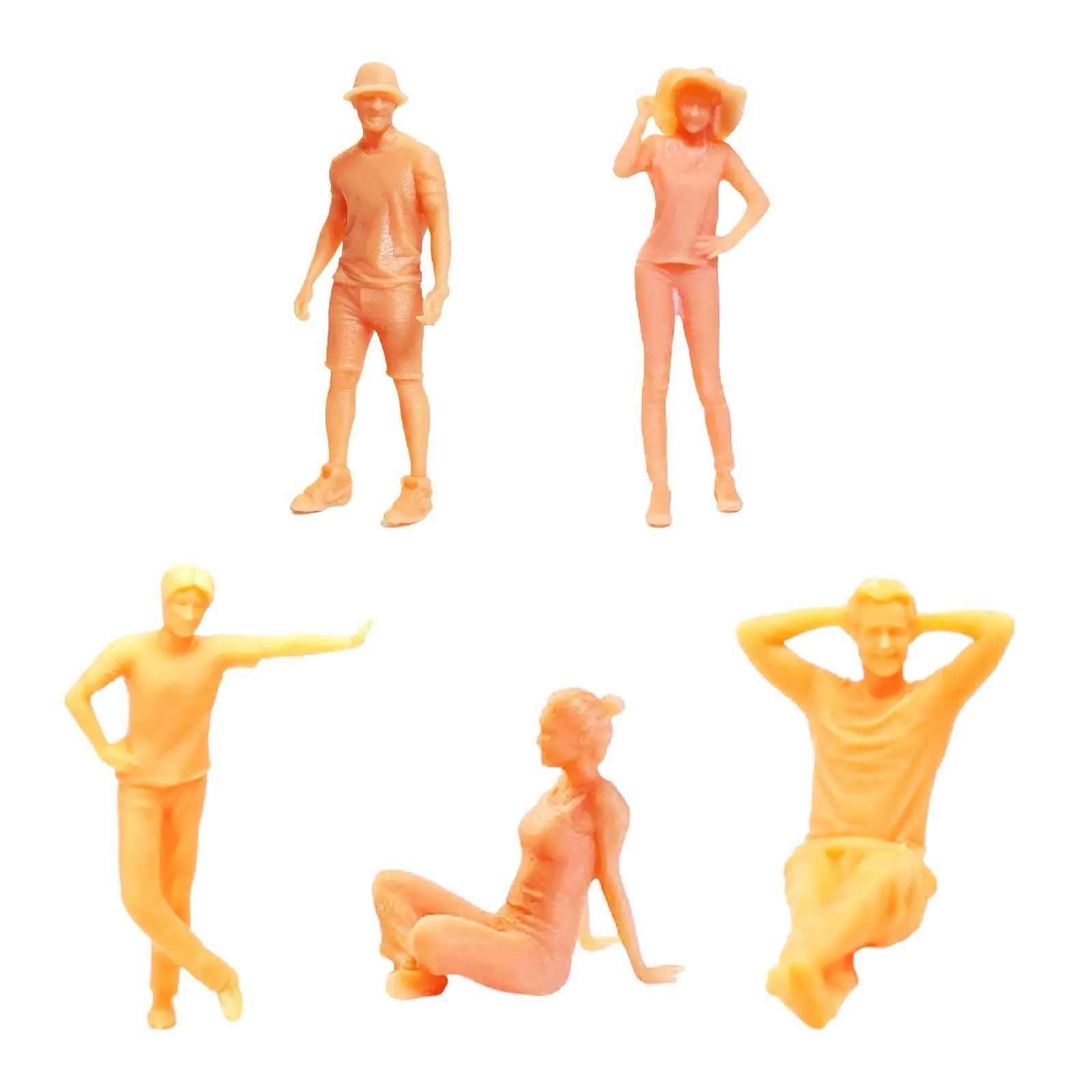 شخصيات ديوراما المعمارية للبناء ، مشهد مصغر ، نموذج طاولة الرمل ، التماثيل الناس ، تخطيط القطار ، 1: 64